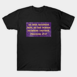 Bible Verse Proverbs 27:17 T-Shirt